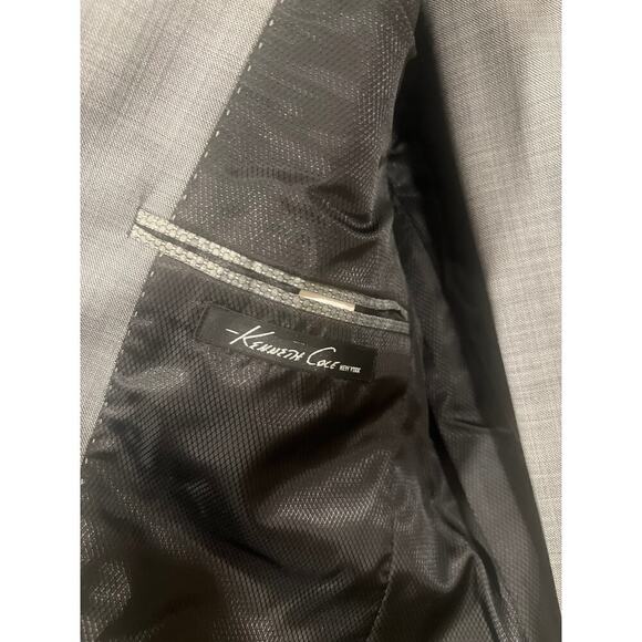 Kenneth Cole 2pc Suit Gray Slim Modern 36R 32x32 - Picture 11 of 14